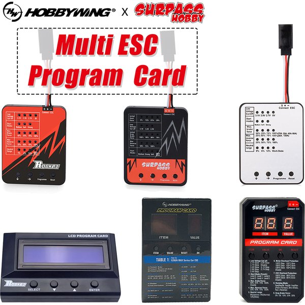 RC LCD LED Programing Card for Rocket Turbo TS160 V2 160A Hobbywing XeRun EzRun QuicRun Surpass 120A 80A 60A 45A ESC Setting