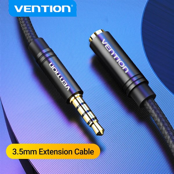 Vention Jack 3.5 câble d'extension Aux pour voiture ordinateur portable Mini PC TV Xiaomi Huawei stéréo 3.5mm Jack casque haut-parleur câble auxiliaire