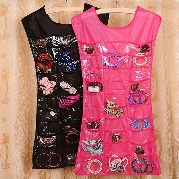 Porte-bijoux en forme de robe originale, sac de rangement suspendu pour colliers, bracelets, boucles d'oreilles et bagues, organisateur de bijoux, boîte de rangement pour bijoux A-