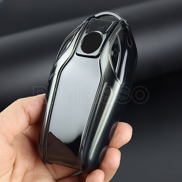 Transparentes TPU-Schlüsseletui für BMW G30 G12 G11 G32 G31 5 7 Serie I8 I12 I15 G01 X3 X4 G02 G05 X5 G07 X7 Zubehör LED-Display