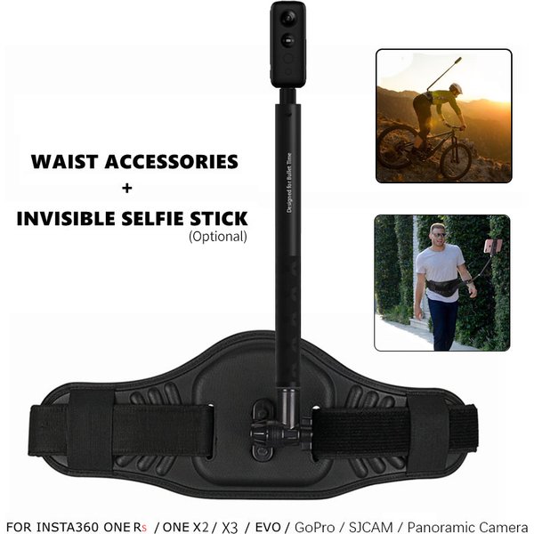 Support de taille portable TUYU, perche à selfie invisible pour Insta360 X2 X3 X4 X5, barre arrière DJI Osmo360, accessoires panoramiques