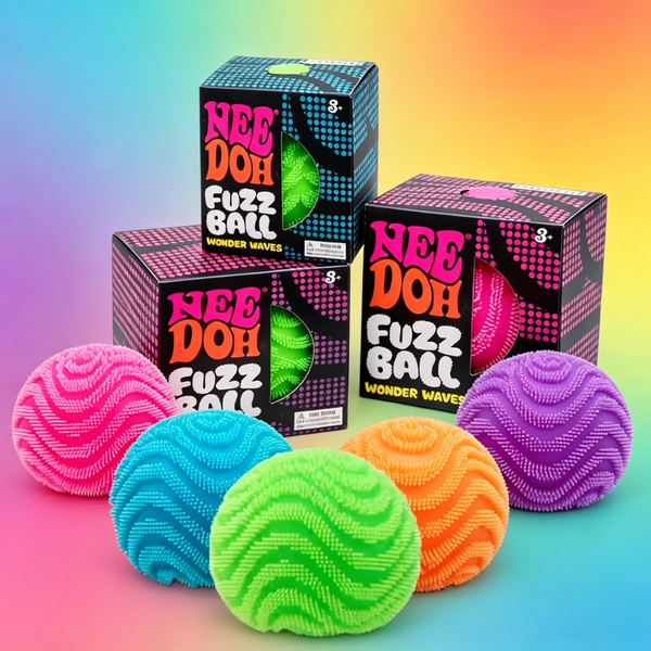 Nouveau modèle 2026 NeeDoh Fuzz Ball Wonder Waves, jouet sensoriel à presser texturé anti-stress pour adultes