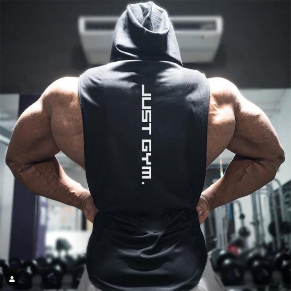 Muscleguys Gym Kapuzen-Tanktop für Herren, Fitness-Kleidung, Baumwolle, Bodybuilding, Kapuzenpullover, Weste, Workout, Unterhemden, Sport, ärmelloses Shirt