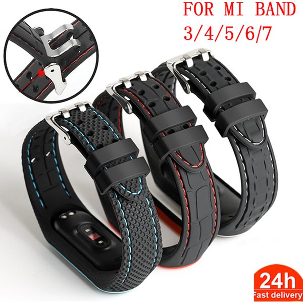 Silikon für Xiaomi Mi Band 4 Armband Armband Sport Gummi Armband Ersatz Smartwatch Strap für Mi Band 3 4 5 6 7 Armband
