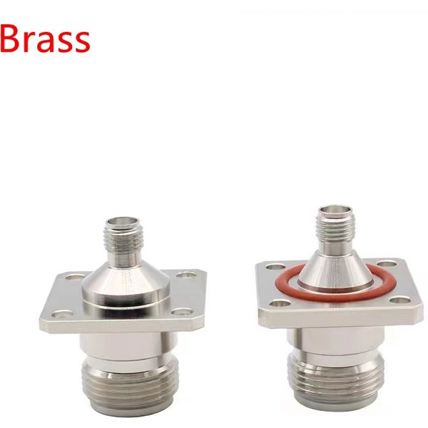 1Pcs L16 N Typ Weiblichen Zu SMA Weibliche Wasserdicht 4 Loch Flansch Stecker SMA auf N Weibliche O-ring Washer Schnelle Lieferung Messing Kupfer