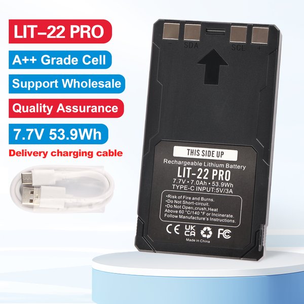 LIT-22 PRO Ersatzakku für SPYPOINT Wildkamera, kompatibel mit Flex-M, Flex G-36, Flex-Plus, Flex-S mit Typ-C-Kabel