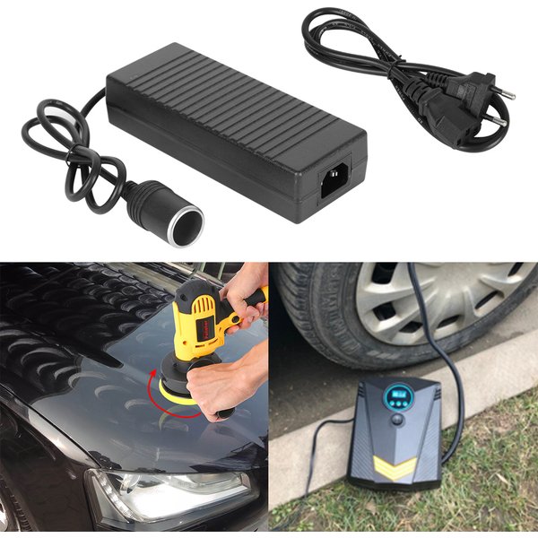 Supply Lighter EU US UK Plug Cigarette Lighter Converter 110V/ 220V to 12V 15A Power Adapter AC/DC Convert