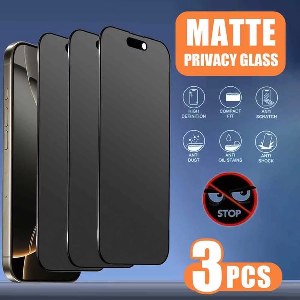 Matte Sichtschutzfolie für iPhone 17 18 Pro Max 16 13 14 15 Pro Max 11 12 Air 7 8 Plus XR SE Anti-Spy Weiche Keramikfolie