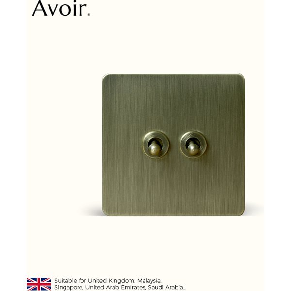 Avoir Bronze gebürsteter Kippschalter 1–4 Gang 2-Wege-Metallhebel Wandlichtschalter Standardsteckeradapter Steckdose mit USB wandpaneele treppenbeleuchtung taster schalter knopf schalter elektrische