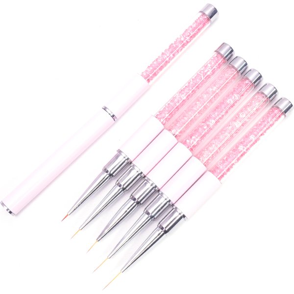 Nails Art Brush Lines Stripe Flower Painting Drawing Pen Acrylic UV Gel Extension Grids Brush 3D Design Drawing Manicure Tools