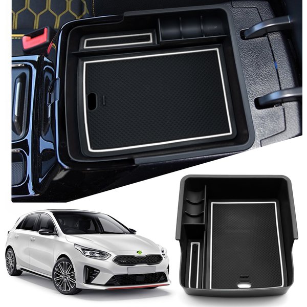 RUIYA Car Armrest Box Storage for Kia Ceed SW GT / Proceed GT 2018-2025 Central Control Container Auto Interior Kia Ceed Accessories