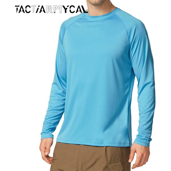 Men's Sun Protection Shirts Summer UPF 50+ Long Sleeve Quick Dry Men Shirts Breathable Hiking Fish Performance Tops UV-Proof