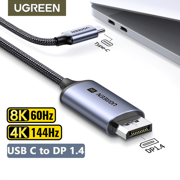UGREEN-Câble USB Type-C vers Displayport 1.4 8K, 3/4 Gbps, pour Macbook Pro iPad, compatible avec Thunderbolt 32.4