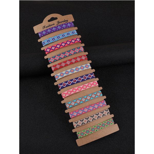 12 pièces Bracelets artisanaux universels pour hommes de plage de Style bohème décontracté bohème plage hommes et dames