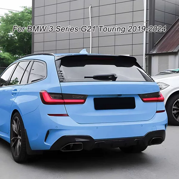 Autocollants de couverture d'aile latérale de coffre, 2 pièces, séparateur d'aile latérale de fenêtre arrière ABS, pour BMW série 3 G21 Touring 2019 – 2024
