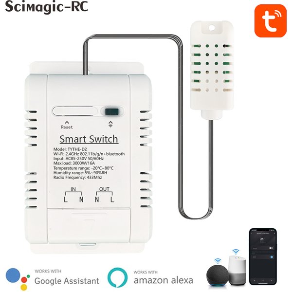 Commutateur de température intelligent Tuya Wifi, surveillance de l'humidité, statistiques de l'électricité, citations, synchronisation, télécommande, thermostat intelligent