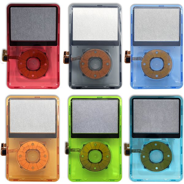 Kolorowa, przezroczysta obudowa przedniej paneli sterowania do iPod Classic 6. i 7. generacji, z Click Wheel i przyciskami, 80/120/160GB A1238