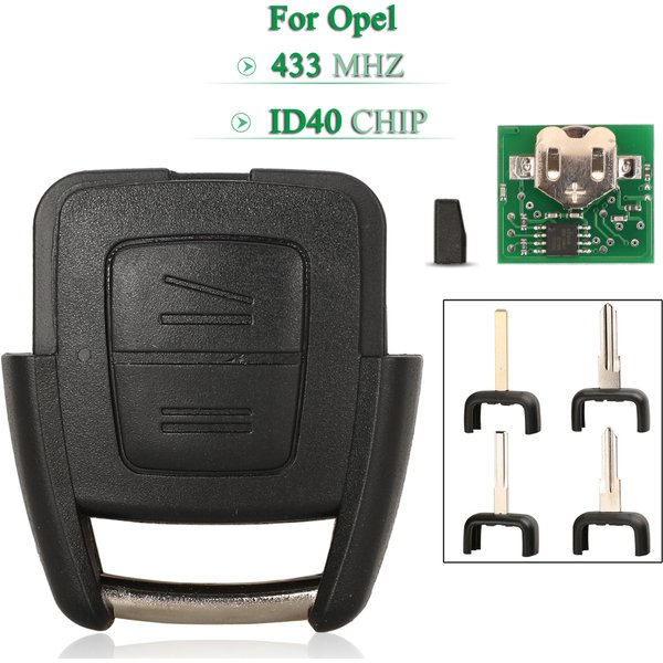 Jingyuqin 2 boutons pour Opel Astra G Zafira 93176615 BOSCH TS ASTRA Clé de voiture intelligente 433Mhz avec puce ID40 de remplacement