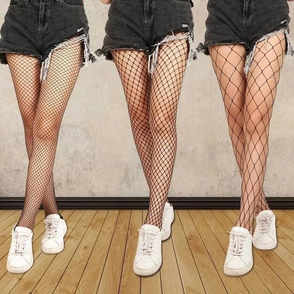 Simplejewejl Hot Women Long Sexy Hollow Out Fishnet Stockings Pantyhose Black Waist Tights Panty Lingerie High Quality