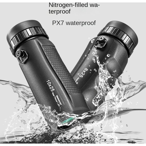 Powerful Mini 8X25 10X25 Small Monocular Telescope HD IPX7 Waterproof SMC Coated Outdoor Pocket Compact Binoculars For Tourism