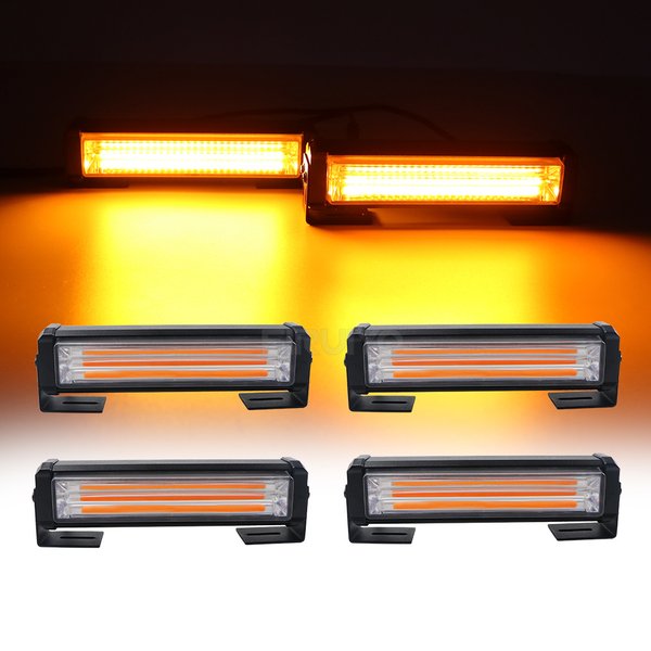 Feux stroboscopiques LED pour calandre de voiture et de camion, 40W 80W COB, clignotants d'urgence, feux d'avertissement, rouge, bleu, jaune, blanc, 12V 24V