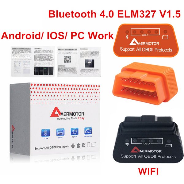 Aermotor ELM327 Bluetooth 4,0 Elm327 WIFI OBD2 V 1,5 Auto Diagnose Scanner ULME 327 Bluetooth 4 OBDII 1,5 Für IOS android PC