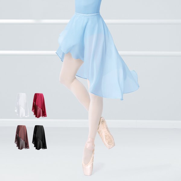 Damen-Ballettröcke, Chiffon-Tüllrock, schwarzer Polyester-Rock, unregelmäßiger Rock, verstellbare Schnalle, Tanzrock, Tanzkostüm für Teenager-Mädchen