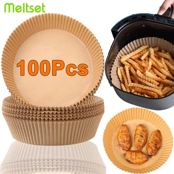50/100pcs Luft fritte use Einweg papier Antihaft-Air fryer Back papier runde Luft fritte use Papier liner Papier Küchen zubehör