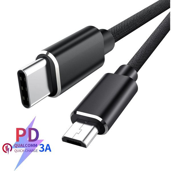 USB Type C To Micro USB 5A Fast Charging Adapter Cable PD 100W QC4.0 Quick Charger Data Cable For Macbook Samsung Xiaomi Huawei
