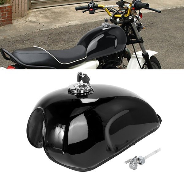 9L / 2.4 Gallon Universal Custom Motorcycle Cafe Racer Oil Box Gas Fuel Tank For Honda Yamaha BMW Kawasaki