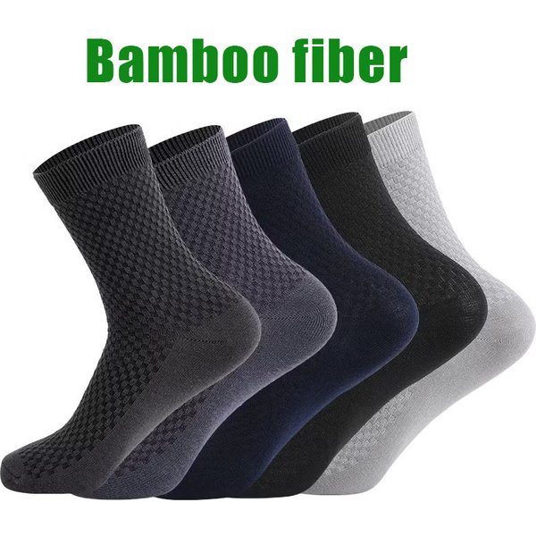 5 Paare/los männer Socken Hohe Qualität Bambus Faser Business Atmungsaktive Desodorierende Socken männer Casual Socken Große Größe EU38-46