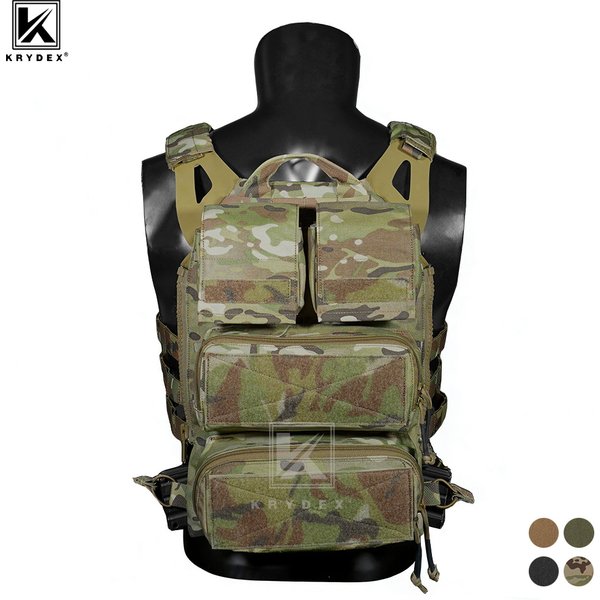 Sac à dos modulaire KRYDEX Tactical Zip On Molle avec pochette pour chargeur pour porte-plaques AVS JPC2.0 CPC NCPC