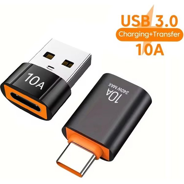 10A OTG Type C femelle vers USB A mâle USB 3.0 vers type-c convertisseur adaptateur de données de charge rapide pour ordinateur portable Xiaomi Samsung Oneplus