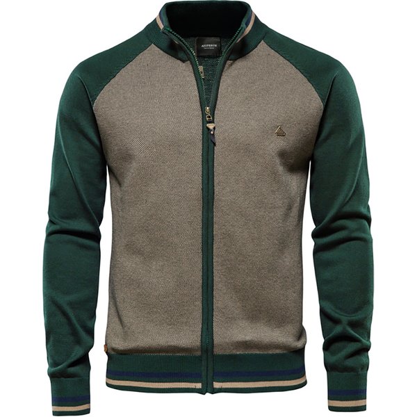 AIOPESON Spliced Cardigan Men Streetwear Casual High Quality Cotton Sweater Men Winter Fashion Brand Cardigans for Men
