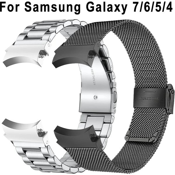 Nahtloses Stahlarmband für Samsung Galaxy Watch 7 6 5 4 40mm 44mm 5Pro 45mm Metallband für Galaxy Watch 6 4 Classic 47mm 46mm 43mm