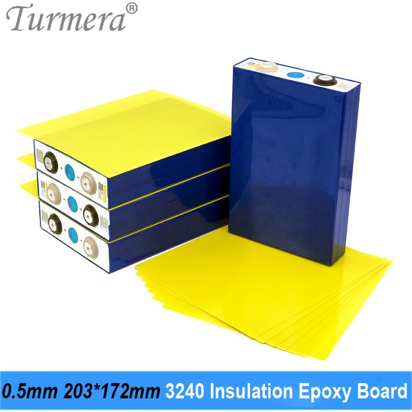 Turmera 3240 plaque époxy d'isolation 0.5mm épaisseur 203*172mm pour 3.2V 280Ah 320Ah 310Ah 90Ah 12.8V Lifepo4 batterie bricolage utilisation