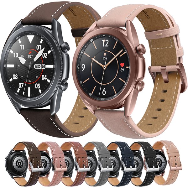 20 mm Lederarmband für Samsung Galaxy Watch 3 41 45 mm Active 2 Gear S3 22 mm Armband für Huawei Watch GT2 46 mm Ersatzband