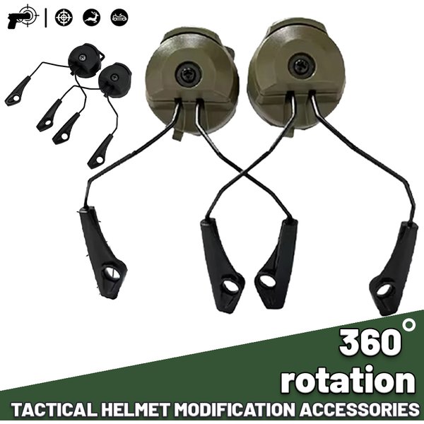 Adapter do słuchawek taktycznych ARC OPS-CORE na szyny hełmu, uchwyt na słuchawki do Howard Leight Impact Sport, słuchawki strzeleckie do polowań.