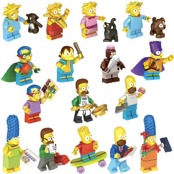 Die Simpsons Familie Mini-Modellfiguren Zusammenbaubare Actionfiguren Sammlung