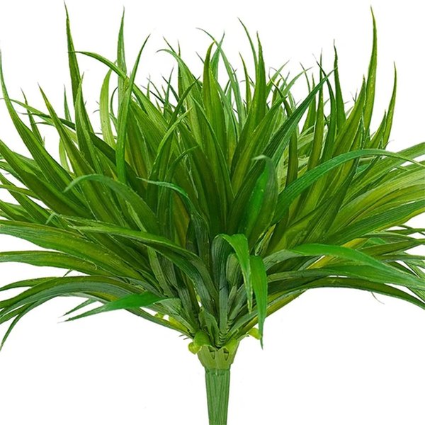 1 Stück 14-Blättriges Frühlingsgras Künstliche Pflanzen für Fensterbank Bonsai Weihnachtsfeier Deko Hochzeit Outdoor-Bogen Zubehör