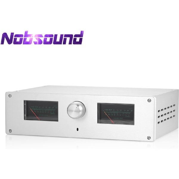 Nobsound HiFi-Aluminiumgehäuse mit VU-Meter für DIY-Verstärker/DAC HiFI-Verstärker-Chassisbox