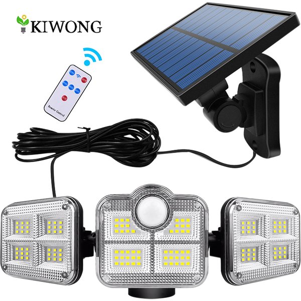20w lumières solaires Super lumineuses 122/333led IP65 lampe solaire extérieure intérieure étanche avec tête réglable grand Angle d'éclairage