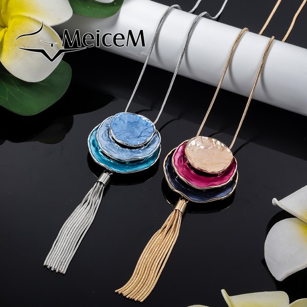 Collier pendentif rond en couches violettes, chaînes à la mode, bijoux uniques à la mode, cadeau luxueux pour femmes, nouveauté 2023