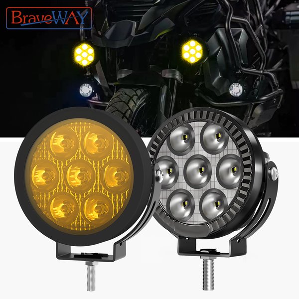 BraveWAY LED-Nebelscheinwerfer für Motorrad ADV GS, Zusatzfahrlichter/Arbeitslicht/Fahrlampen/Scheinwerfer für Motorrad