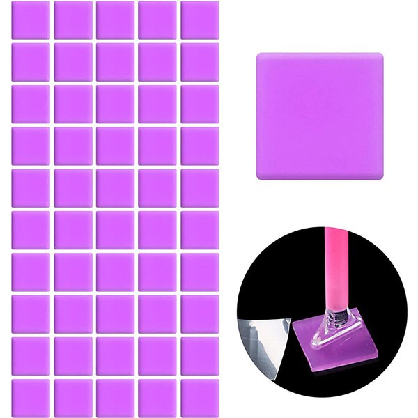 2x2cm Diamant Malerei Kleber Ton Wachs Schlamm DIY lila Stickerei Tool Kit Set Kreuz stich Punkt kleber mit Stift Zubehör