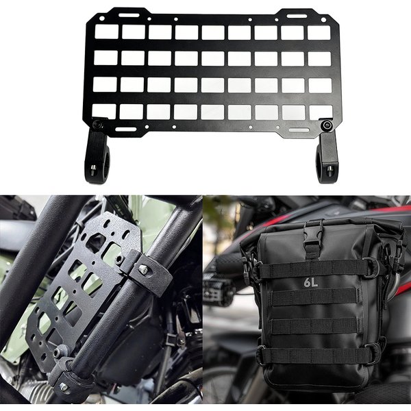 Support de rangement universel en alliage d'aluminium pour moto, panneau de rangement tactique Molle, montage modulaire pour équipement de moto