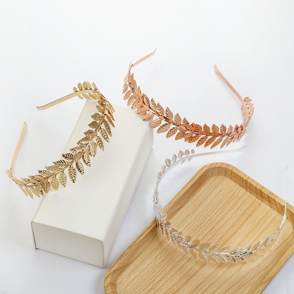 Roman Leaf Branch Dainty Hair Crown Tiara Greek Goddess Alice Heabdband For Women Head Dress Boho Bridal Bride Wedding Jewelry