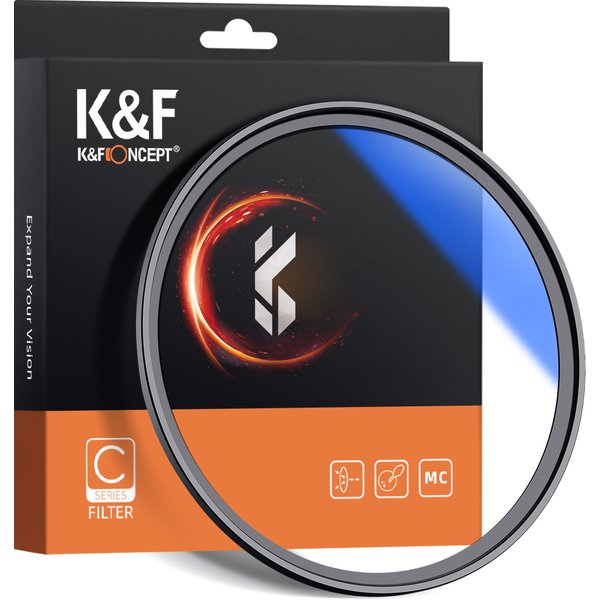 K&F Concept MCUV UV-Filter, C-Serie, 49–82 mm, ultraschlanke Optik, mehrfach beschichtete UV-Schutzkamera, UV-Objektivfilter