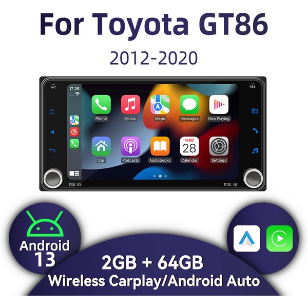 7" Screen Wireless Carplay 2 Din Android Radio Car Multimedia for Toyota GT86 GT 86 2012-2020 Head Unit GPS Stereo Navigation