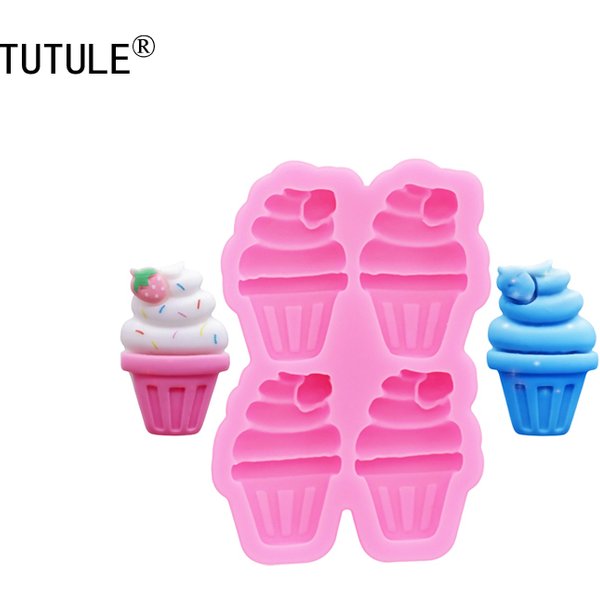 Moule en silicone pour boucles d'oreilles en forme de cornet de fraise DIY, accessoires de bijouterie, moule en silicone pour argile, moules pour la décoration de glaces, chocolats et gâteaux.